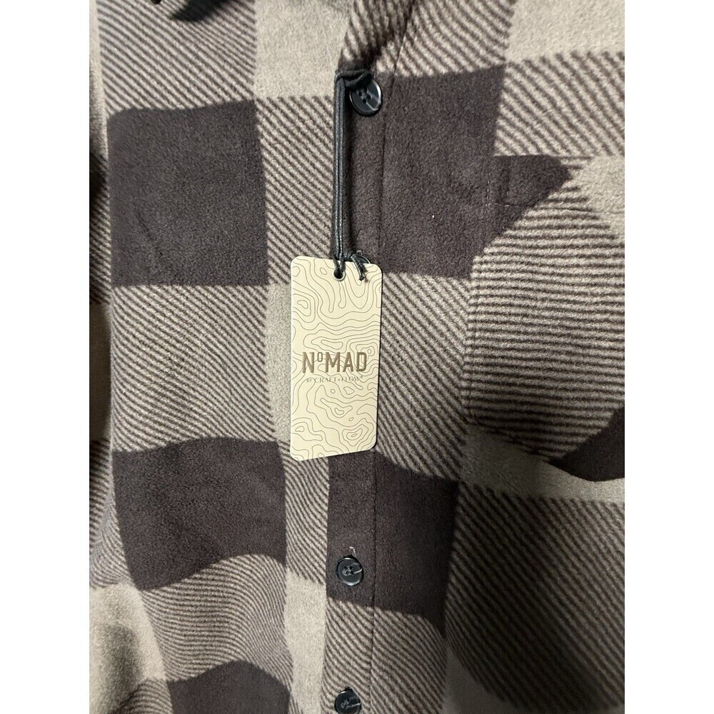Nomad Shirt Mens Medium Flannel Long Sleeve Button Up Check Brown NWT - Picture 5 of 11